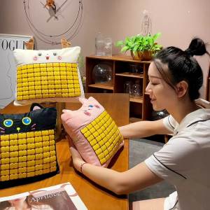 Summer bamboo mat nap pillow office nap artifact side sleeping cool mat small pillow student desk classroom nap pillow