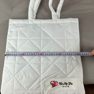 Large Capacity Cotton Enriched Shopping Bag Lazy Style Casual Design Diamond Pattern Nylon Material Eco-friendly Canvas Bag