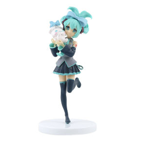 Bandai | Hot 21CM Anime Hatsune Miku Figure Anime Peripheral Collectible Models Decorative Decorations Children Kawaii Gift