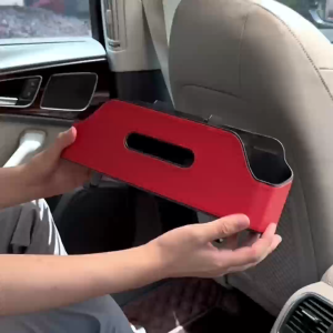 Car Seat Back Storage Box Car Hanging Tissue Box with Cup Holder Car Multi-function Storage Box