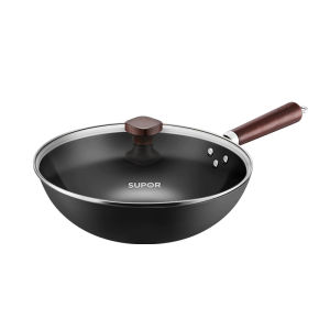 Supor | Non-stick Rustproof Iron Pot Wok Round Deep Bottom No Coating Universal Stove