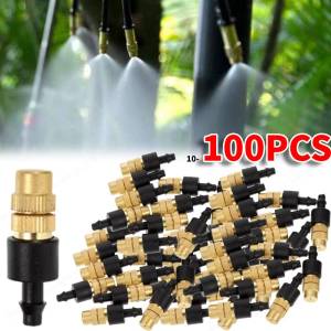 10-100pcs Adjustable Copper Mist Nozzle Garden Sprayer Nozzle Greenhouse Lawn Water Sprinkler Outdoor Garden Equipment