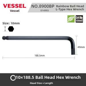 Vessel | Colorful Long Ball Head High Hardness Hex Wrench