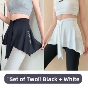 MiiOW | Womens Fitness Yoga Pants Butt Covering Shark Skin Design Spring Autumn Short Skirt Bottoming Tool Pure Color Versatile Mid-Waist