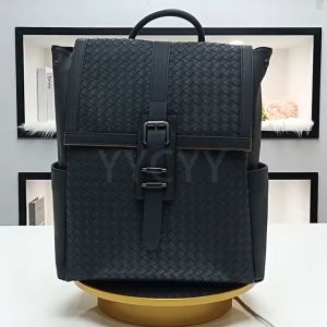 [Da thật] Balo nam da bò thật Ba lô nam da thật cao cấp BP413LD (Đen da đan) - 100% da thật BH 3 năm