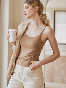 Anti-peek Camisole with Padded Bra Built-in Bras