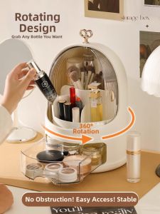 Large Rotating Dustproof Cosmetic Storage Box