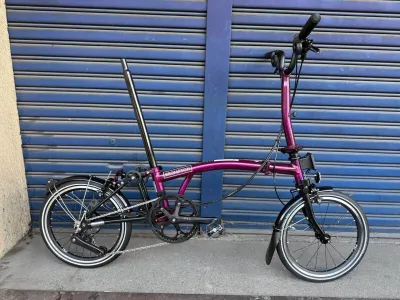 2025 Brompton P Line 4 Speed Amethyst Purple Mbar folding bike