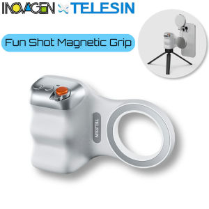 TELESIN Fun Shot Mag-netic Phone Camera DSLR Style Shutter Grip with Detachable Wireless Shutter ButtonMFI Certified1/4" ScrewComfort Ergonomic Camera Grip Handle Holder