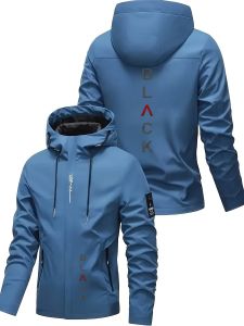 Áo Khoác Xe Máy Nam Siêu Bền Chống Gió Có Mũ Trùm Đầu Khóa Kéo Toàn Thân Chất Liệu Polyester Thích Hợp Cho Du Lịch Và Hoạt Động Ngoài Trời