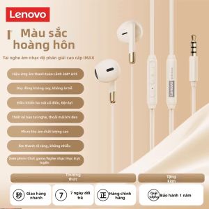 Lenovo | Tai Nghe Dây Cho Game Loại Cài Bán Tai Có Điều Khiển TypeC