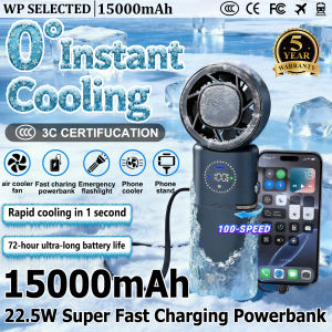 Kipas Mini [WP]2025 Ultra AI Turbo fan 9800 mAh 53 hours battery life ADDLOVE Handheld fan Portable with Ice Cooling Pad Rechargeable Mini Fan Strong Wind 100 Gear High-Speed For Commuting Outdoor kipas Mini