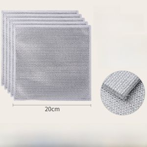 Stainless Steel Wire Scrubber Cloth Non-Stick Oil Wear-Resistant Kitchen Special Use Metal Wire Cleaning Scouring Pad Cloth