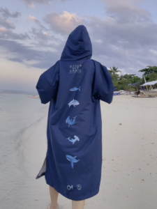 White Fin Shark Collaborative NU JUNE Surfing Wetsuit Quick Dry Towel Couples Style Divers Robe Sunscreen Warmth