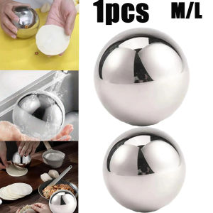 1pcs Stainless Steel Rolling Dough Ball M/S Size Dumpling Skin Special Rolling Pin Easy To Clean For Baking Pizza Pastry Tools