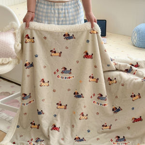 Thickened Lamb Velvet Blanket Milk Velvet Sofa Blanket Winter Warm Cover Blanket for Nap in Office Ins Style Bedding Covers