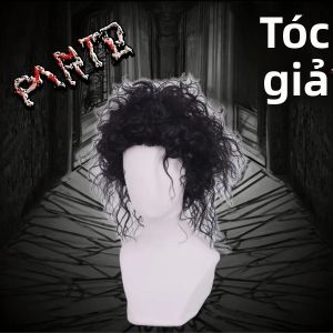 Edward Scissorhands Cosplay Bộ Tóc Giả Tổng Hợp Chất Lượng Cao Xoăn Ngắn Trang Phục Hóa Trang Halloween Phụ Kiện Cho Tất Cả Các Mùa