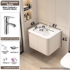 Bathroom Combination Wash Basin Integrated Ceramic Top