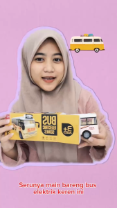 Mainan Anak BUS ELECTRIC SERIES A422-2Y Mainan Mainan Bus Otomatis Lampu Musik Elektrik Anak