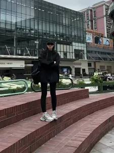 Black Hooded Oversized Casual Jacket