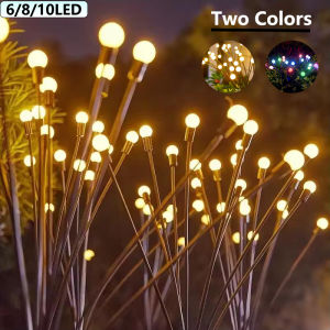 IWP | 1~2Pcs Solar Garden Lights Firefly Floor Lights Outdoor 6/8/10LED Lights Garden Decorative Ball Lights For Garden Outdoor Decor