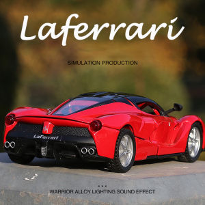 Bafada 1:32จำลองสูงเปิด Laferrari โมเดลรถยนต์สปอร์ตAcousto-Mainan Pull Back ออปติก Diecasts ยานพาหนะแข่งการตกแต่งของขวัญวันเกิดสำหรับรถของเล่นสำหรับเด็กผู้ชาย Collectionta