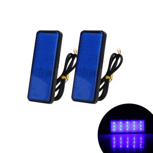 KEVANLY | 2pcs Motorcycle Reflector Rear Light Tail Brake Flashing Warning Light for Motorcycle UTV ATV DRL Tail Brake Light Driving Lamp