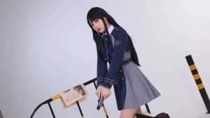 Anime Lycoris Recoil Inoue Takina Cosplay Costume Dress Uniform Wig Halloween Christmas Carnival Birthday Party Suit