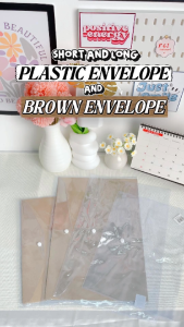 FCI Plastic Envelope with Brown Envelope Reusable Document File Folder Organizer Paper Holder Storage Case for School Office Home Filing Supplies