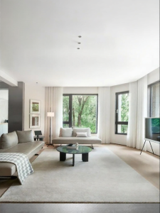 SoFINO | Luxurious Full Coverage Wool Carpet for Living Room and Bedroom in Black White Gray Solid Colors