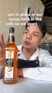 MAISON ROUTIN 1883 Peach Syrup 1L – French Gourmet Flavor for Milk Tea Coffee Cocktails & Desserts-Refreshing & Fruity