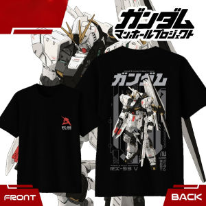 Bandai | Mens RX-93 T-SHIRT NU GUNDAM CHARS COUNTER ATTACK Non Official pure Cotton 30s Premium Tees Adults Streetwear
