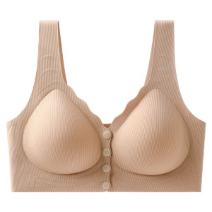 YUNASHA | Invisible Seamless Front Closure Bra with Lift Soft Support Anti-Sagging Side Reduction and Gathering