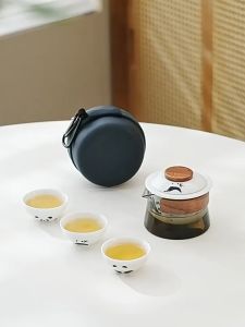 Portable Palace Style Chinese Tea Set Teapot One Pot Three Cups Travel Tea Set Quick Cup Corporate Annual Meeting Busine