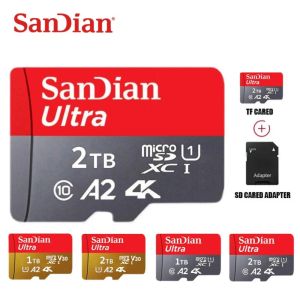 SanDisk Class10 Micro SD Card High Speed 128GB/256GB/512GB/1TB/2TB Camera Large Capacity Memory Card Smartphone with Adapter