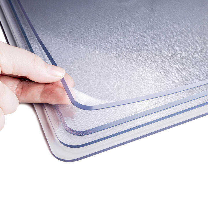 transparent thick plastic table cover sheet protector square top pvc ...