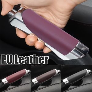 【WOKEN】2025 New PU Leather Car Handbrake Cover with Matte Texture Car Parking Brake Decorative Shell Handbrake Protective Cover Car Accessories