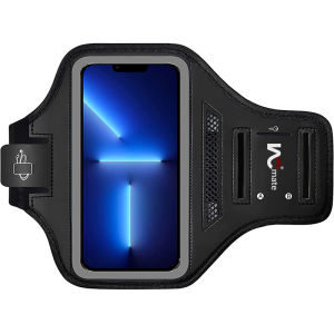 Chạy Giá để điện thoại Băng tay. Điện thoại di động Vòng đeo tay thể thao cho phụ nữ nam giới vận động viên chạy bộ đi bộ tập thể dục và tập thể dục. Phù hợp với tất cả điện thoại thông minh. Dây đeo điều chỉnh được CC/Túi Chìa Khóa