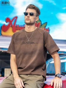 Enjeolon | Vintage Dye Letter Embroidery T-Shirt