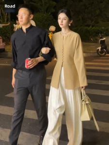 SHANGSHA | Unique Chinese Style Yellow Blazer