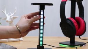 RGB Gaming Headphone Stand Gaming Headset Holder Hanger Earphone Accessories RGB Headphone Stand