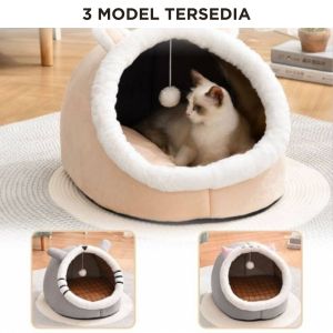 Tempat Tidur Kucing Anjing / Rumah Kucing Sarang Hewan Peliharaan Lucu