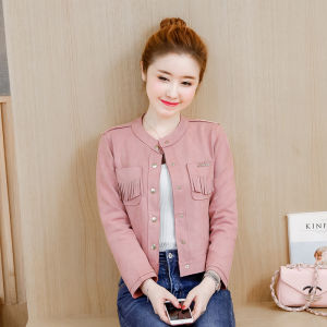 2023 Spring and Autumn Womens New K-style Silm Hong Kong Style Harajuku Denim Short Coat Student Versatile Jacket Top