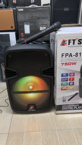 FT STAR FPA-812 12inch Speaker Digital Display Bluetooth Home Karaoke/Party Speaker 750W With Wireless Microphone