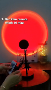 Đèn hoàng hôn 16 màu có điều khiển và 4 màu chuyển đổi màu ảo diệu để chụp ảnh sống ảo quay tiktok