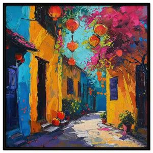 Tranh phong cảnh sơn dầu đường phố. Tranh treo tường tranh dán tường Canvas. CGI-270