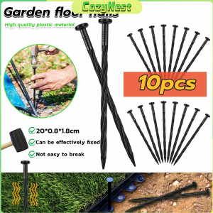 C.N. 10pcs Black Plastic Grass-Proof Cloth Nails for Gardening and Horticulture Orcharding Ground Nails