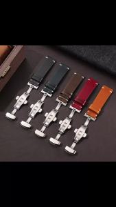Handmade Vintage Oil Wax Genuine Calfskin Straps 18mm 20mm 22mm 24mm Quick Release Men Women Replacement Watch Band Accessories