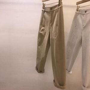 American Style Loose High Waist Straight Leg Khaki Casual Pants Womens 2025 New Spring Autumn Banana Harlan Trousers