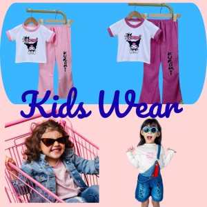 Kids Shirt Pants Terno Set Girls 5-8 Years Old Shirt and Pants Cotton Casual Wear/ Kuromi Coords for Kids